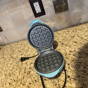 Blue Mini Waffle Maker